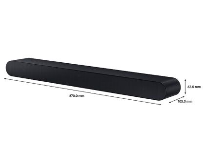 Аудио система Samsung HW-S60B Soundbar 5.0, 200W, Dolby Atmos, Dolby Digital Plus, Q-Symphony, AirPlay2, HDMI, Bluetooth, Wi-Fi, Black