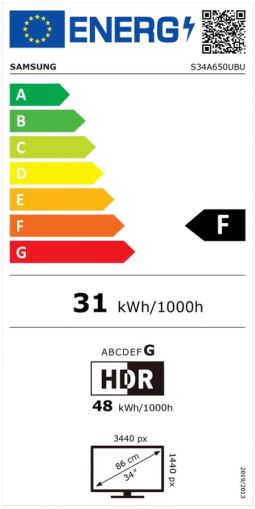 Монитор Samsung 34A650 , 34" VA LED, Curved 1000R, 100 Hz, 5 ms GTG, 3840x1440, 350 cd/m2, 4000:1, HDR 10, AMD FreeSync, Eye Saver, Flicker Free, USB Type C, Display Port 1.2, HDMI 2.0, 3xUSB 3.0, USB-C, 178°/178°, Black