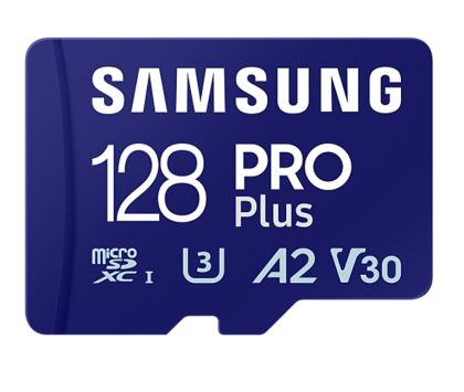 Памет Samsung 128GB micro SD Card PRO Plus with USB Reader, UHS-I, Read 180MB/s - Write 130MB/s