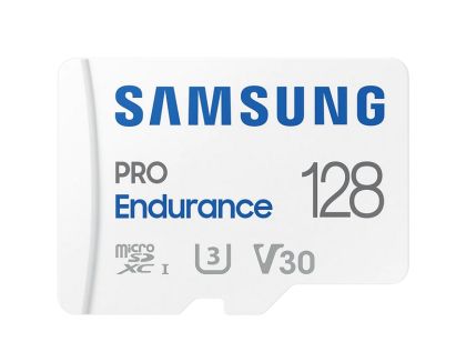 Памет Samsung 128 GB micro SD PRO Endurance, Adapter, Class10, Waterproof, Magnet-proof, Temperature-proof, X-ray-proof, Read 100 MB/s - Write 40 MB/s