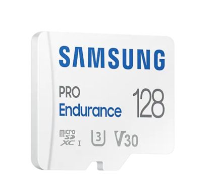 Памет Samsung 128 GB micro SD PRO Endurance, Adapter, Class10, Waterproof, Magnet-proof, Temperature-proof, X-ray-proof, Read 100 MB/s - Write 40 MB/s