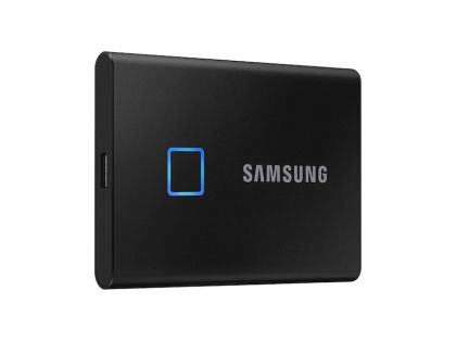 Твърд диск Samsung Portable SSD T7 Touch 1TB, USB 3.2, Fingerprint, Read 1050 MB/s Write 1000 MB/s, Black