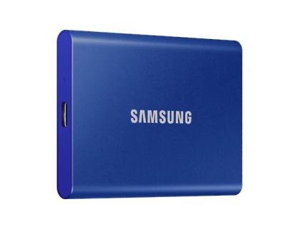 Твърд диск Samsung Portable SSD T7 2TB, USB 3.2, Read 1050 MB/s Write 1000 MB/s, Indigo Blue