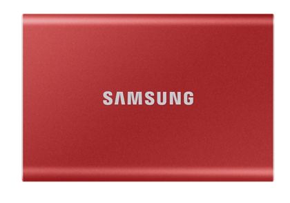 Твърд диск Samsung Portable SSD T7 2TB, USB 3.2, Read 1050 MB/s Write 1000 MB/s, Metallic Red