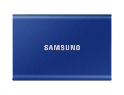 Твърд диск Samsung Portable SSD T7 500GB, USB 3.2, Read 1050 MB/s Write 1000 MB/s, Indigo Blue