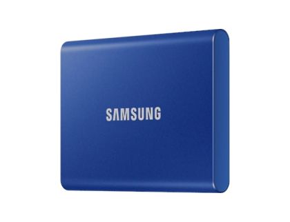 Твърд диск Samsung Portable SSD T7 500GB, USB 3.2, Read 1050 MB/s Write 1000 MB/s, Indigo Blue