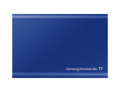 Твърд диск Samsung Portable SSD T7 500GB, USB 3.2, Read 1050 MB/s Write 1000 MB/s, Indigo Blue