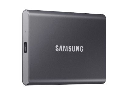 Твърд диск Samsung Portable SSD T7 500GB, USB 3.2, Read 1050 MB/s Write 1000 MB/s, Titan Gray