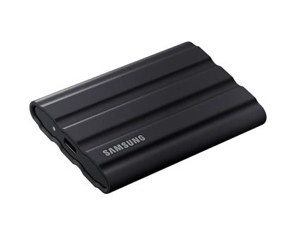 Твърд диск Samsung Portable NVME SSD T7 Shield 2TB , USB 3.2 Gen2, Rugged, IP65, Read 1050 MB/s Write 1000 MB/s, Black