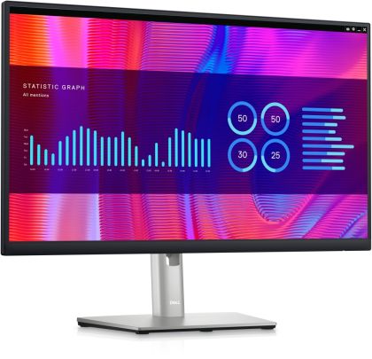 Монитор Dell P2423DE, 23.8" Wide LED AG IPS Panel, 5ms, 1000:1, 300 cd/m2, 2560x1440, 99% Srgb, HDMI, DP, USB-C hub, USB 3.2 Gen 1, RJ-45, ComfortView, Height, Pivot, Swivel, Tilt, Black