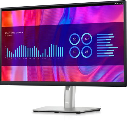 Монитор Dell P2423DE, 23.8" Wide LED AG IPS Panel, 5ms, 1000:1, 300 cd/m2, 2560x1440, 99% Srgb, HDMI, DP, USB-C hub, USB 3.2 Gen 1, RJ-45, ComfortView, Height, Pivot, Swivel, Tilt, Black