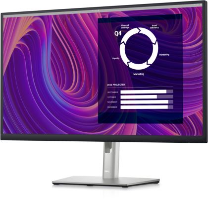 Монитор Dell P2723D, 27" Wide LED AG IPS Panel, 5ms, 1000:1, 350 cd/m2, 2560x1440, 99% Srgb, HDMI, DP, USB 3.2 Gen 1 hub, ComfortView, Height, Pivot, Swivel, tilt, Black