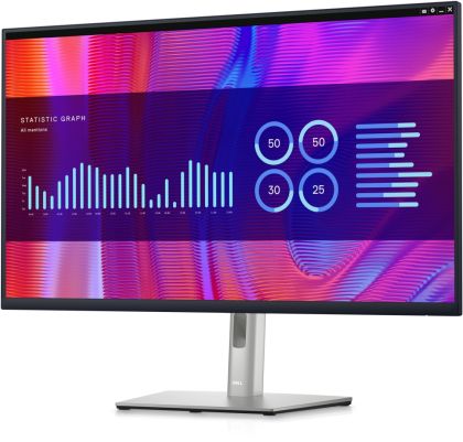 Монитор Dell P3223DE, 31.5" Wide LED AG IPS Panel, 5ms, 1000:1, 350 cd/m2, 2560x1440, 99% Srgb, HDMI, DP, USB-C hub, USB 3.2 Gen 1, RJ45, ComfortView, Height, Pivot, Swivel, tilt, Black