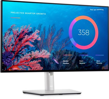 Монитор Dell U2422HE, 23.8" IPS Anti-Glare, UltraSharp InfinityEdge, 5ms, 1000:1, 250 cd/m2, FullHD 1920x1080, 100% sRGB, HDMI, DisplayPort, USB-C Hub, USB 3.2 hub, RJ45, ComfortView Plus, Height Adjustable, Pivot, Swivel, Tilt, Black