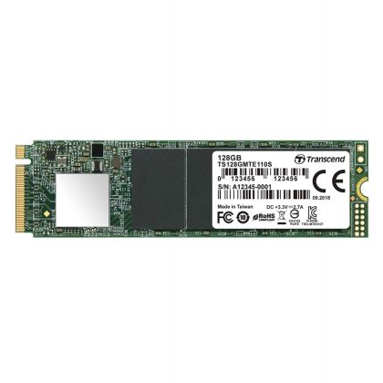 Твърд диск Transcend 128GB, M.2 2280, PCIe Gen3x4, 3D TLC, DRAM-less