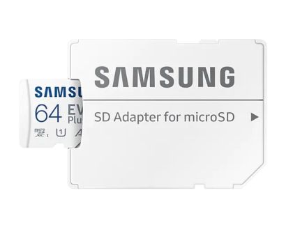 Памет Samsung 64GB micro SD Card EVO Plus with Adapter, Class10, Transfer Speed up to 130MB/s