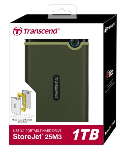 Твърд диск Transcend 1TB Slim StoreJet 2.5