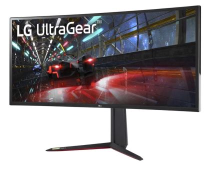 Монитор LG 38GN950P-B, 37.5" Ultragear Nano IPS 1ms, 21:9 Curved Gaming QHD+ (3840x1600), 160Hz, 1000:1, 450 cd/m2, 1000:1, DCI-P3 98%, AMD FreeSync, NVIDIA G-Sync, HDR 600, Sphere Lighting 2.0, USB Down/Up-stream, HDMI, DisplayPort, Tilt/Height, Black