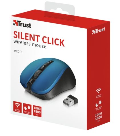 Мишка TRUST Mydo Silent Wireless Mouse BLU
