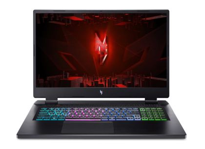 Лаптоп Acer Nitro 5, AN17-41-R4C5, Ryzen 7 7840HS (3.80GHz up to 5.10GHz, 24MB), 17.3” QHD (2560x1440) IPS, 165Hz, 16GB DDR5 (1 slot free), 1024GB PCIe SSD, RTX 4060 8GB GDDR6, Wi-Fi 6e, BT 5.1, HD Mic&Cam, RGB Backlit KB, No OS, Black