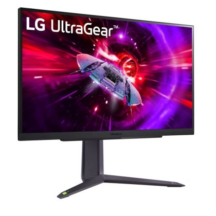 Монитор LG 27GR75Q-B, UltraGear 27" IPS, AG, 1ms GtG, 165Hz, 1000:1, 300cd/m2, QHD 2560x1440, HDR 10, sRGB 99%, AMD FreeSync, G-SYNC Compatible, HDMI, DisplayPort, Headphone Out, Reader mode, Black Stabilizer, Tilt, Height Adjustable, Pivot, Black