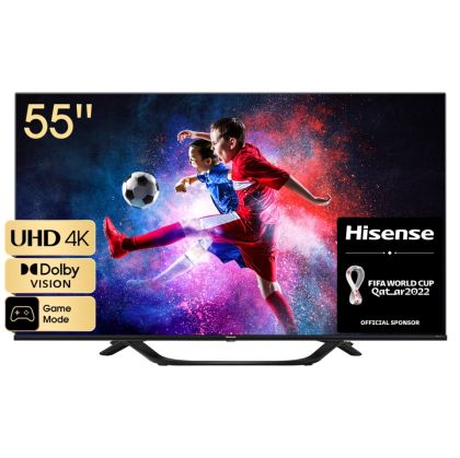 Телевизор Hisense 55" A63H, 4K Ultra HD 3840x2160, DLED, HDR 10+, HLG, Dolby Vision, DTS Virtual X, Smart TV, WiFi 5GHz, WiFi Direct, BT, Anyview Cast, 3xHDMI, 2xUSB, LAN, CI+, DVB-T2/C/S2, Black