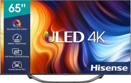 Телевизор Hisense 65" U7HQ, 4K Ultra HD 3840x2160, ULED, FALD, Quantum Dot, 120Hz, IPS, HDR 10+, HLG, Dolby Vision IQ, Dolby Atmos, Smart TV, WiFi 5GHz, WiFi Direct, BT, Anyview Cast, 4xHDMI, 2xUSB, LAN, CI+, DVB-T2/C/S2, Black