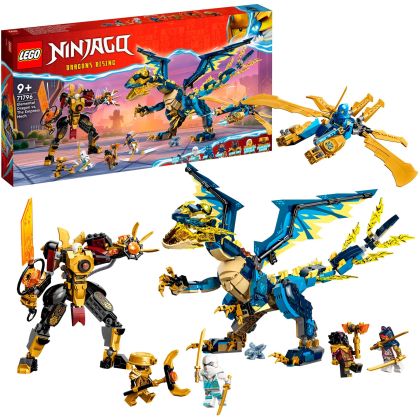 LEGO Ninjago 71796 Стихиен дракон срещу робот на Императрицата