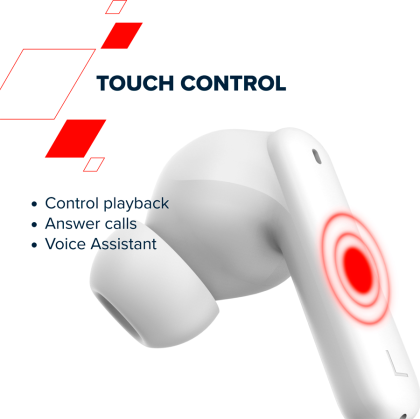 CANYON TWS-8, Bluetooth headset, with microphone, with ENC, BT V5.3 BT V5.3 JL 6976D4, Frequence Response:20Hz-20kHz, battery EarBud 40mAh*2+Charging Case 470mAh, type-C cable length 0.24m, Size: 59*48.8*25.5mm, 0.041kg, white
