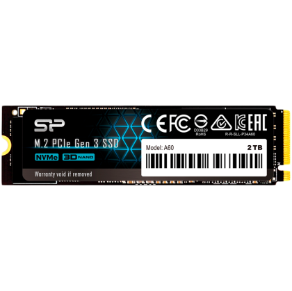 Silicon Power Ace - A60 2TB SSD PCIe Gen 3x4 PCIe Gen3 x 4 & NVMe 1.3, SLC Cache, HMB - Max 2200/1600 MB/s, EAN: 4713436129899