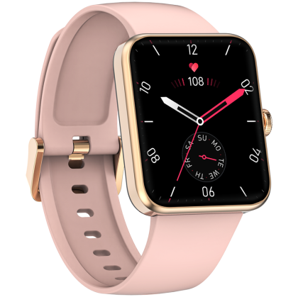 Blackview W10E, 1.52-inch IPS HD LCD 240x280, 205mAh Battery, 24-hour SpO2 Detection + Heart Rate Monitoring, Calls and SMS notification, Pink