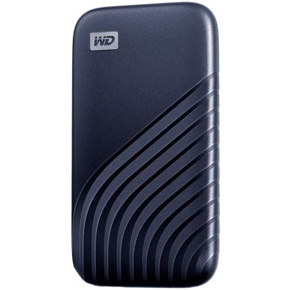WD 1TB My Passport SSD - Portable SSD, up to 1050MB/s Read and 1000MB/s Write Speeds, USB 3.2 Gen 2 - Midnight Blue, EAN: 619659183967