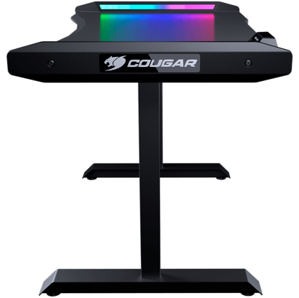 COUGAR Mars 120 Gaming Desk, USB 3.0 x 1/ USB 2.0 x 1/ 3.5mm Audio jack x 2/RGB button, 1250x810x740(mm), Ergonomic & Scratch Resistant Gaming Space, Carbon Fiber Texture, Multifunctional Design, Dual-sided ARGB, Welded Steel Frame, Maximum Stability