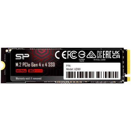 Silicon Power UD90 500GB SSD PCIe Gen 4x4 SSD UD90 - PCIe Gen4x4 & NVMe 1.4, 3D NAND, SLC Cache + HMB, 5 year warranty - Max 4800/4200 MB/s, EAN: 4713436147299