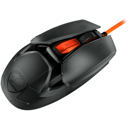 COUGAR AirBlader Tournament (Black) Gaming Mouse, PixArt PAW3399 Optical Gaming Sensor, 20000DPI, 2000Hz Poling Rate, 80M Clicks Gaming Switches, 6 Programmable Buttons, 62G Extreme Lightweight Design, Ultraflex Cable, Grip Tape, PTFE Skates, BOUNCE-ON Sy