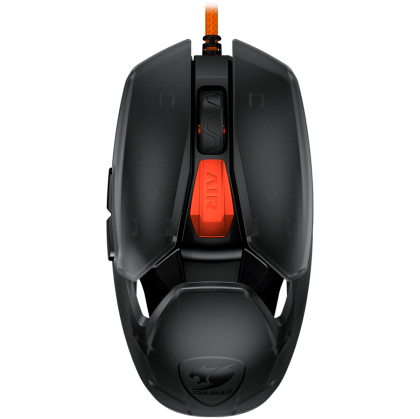 COUGAR AirBlader Tournament (Black) Gaming Mouse, PixArt PAW3399 Optical Gaming Sensor, 20000DPI, 2000Hz Poling Rate, 80M Clicks Gaming Switches, 6 Programmable Buttons, 62G Extreme Lightweight Design, Ultraflex Cable, Grip Tape, PTFE Skates, BOUNCE-ON Sy