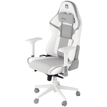 Endorfy Scrim Onyx White Gaming Chair, PU Leather + Breathable Fabric, Cold-pressed Foam, Memory Foam Cushions, Class 4 Gas Lift Cylinder, 4D Adjustable Armrest, Adjustable Headrest, White, 2 Year Warranty