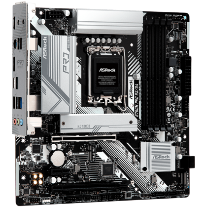 ASROCK MB Desktop B760M Pro RS (S1700, 4x DDR5, 1x PCIe 5.0 x16, 1x PCIe 3.0 x16, 1x PCIe 3.0 x1, 3x Hyper M.2 PCIe Gen4x4, 4x SATA3, 2x USB-C, 5x USB 3.2, 6x USB 2.0, 1xRJ-45 2.5GB, 1x HDMI, 1x DP, micro ATX.