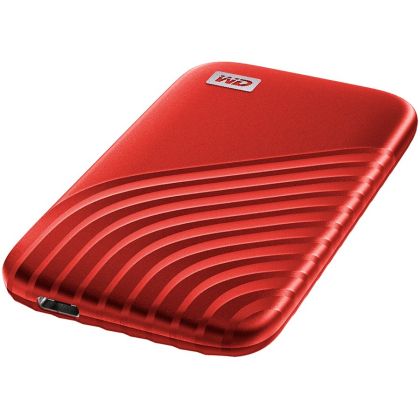 WD 500GB My Passport SSD - Portable SSD, up to 1050MB/s Read and 1000MB/s Write Speeds, USB 3.2 Gen 2 - Red, EAN: 619659185640