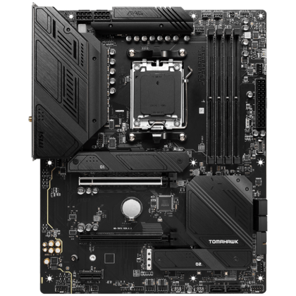 MSI Main Board Desktop MAG B650 TOMAHAWK WIFI (AM5,4x DDR5,HDMI,DP,2x PCI-E x16,1x PCI-E x1,3xM.2,6xSATA 6G,6x USB 2.0,6x USB 3.2 Gen1 Type A,3x USB 3.2 Gen2 Type A,1x USB 3.2 Gen2 Type C,1x USB 3.2 Gen2x2 Type C, 2.5GLAN,Wi-Fi 6E, BT5.2 ATX