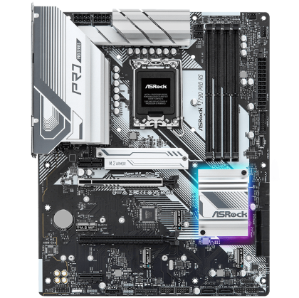 ASROCK MB Desktop Z790 Pro RS (S1700, 4x DDR5, 1x PCIe 5.0 x16, 1x PCIe 4.0 x16, 2x PCIe 3.0 x1, 4x Hyper M.2 PCIe Gen4x4, 8x SATA3 6.0 Gb/s, 2x USB-C, 6x USB 3.2, 6x USB 2.0, 1x RJ-45 2.5GB Lan, 1x HDMI, 1x DP, ATX