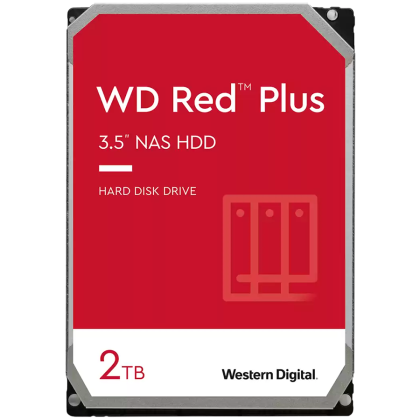 HDD NAS WD Red Plus 2TB CMR, 3.5'', 128MB, 5400 RPM, SATA, TBW: 180