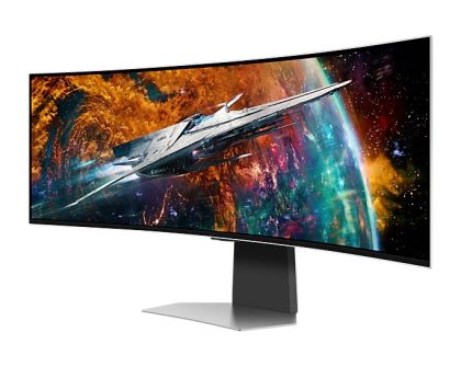 Монитор Samsung LS49CG950, 49" Odyssey G9 GAMING, Curved OLED, 1800R, 240Hz, Smart. 32:9, 5120 x 1440, 250 cd/m2, Display Port , HDMI,Micro HDMI, USB Hub, Silver