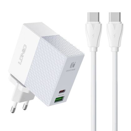 Зарядно LDNIO A2620C USB, USB-C 65W + USB-C - USB-C cable