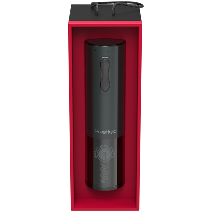 Bolsena, Electric wine opener with Prestigio Logo, aerator , vacuum preserver, Black color