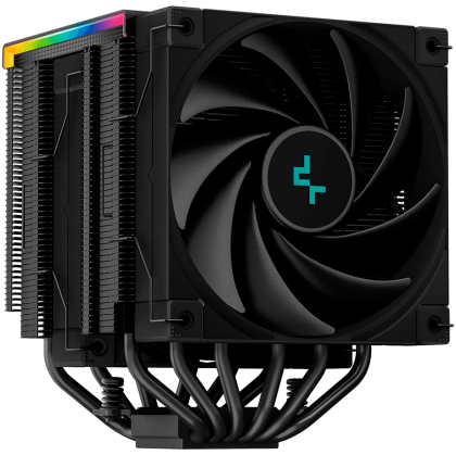 DeepCool AK620 Digital, CPU Air Cooler, 2x120mm FK120 PWM Fan, Digital Display, ARGB, TDP 260W, 6 Heatpipes, LGA2066/2011-v3/2011/1700/1200/115x, AMD AM5/AM4, 129x138x162 mm(LxWxH), 3Y, R-AK620-BKADMN-G