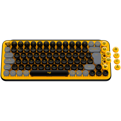 LOGITECH POP Keys Bluetooth Mechanical Keyboard - BLAST YELLOW - US INT'L