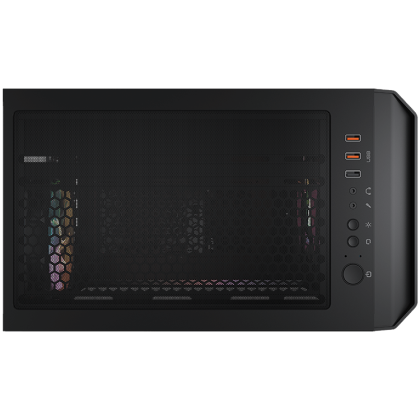COUGAR MX430 Air RGB (Black), Mid Tower, Mini ITX / Micro ATX / ATX, USB 3.0 x 2, USB 2.0 x 1, Mic x 1 / Audio x 1, Reset Button, RGB Button, 3x ARGB fans pre-installed, Built-in LED controller, Patterned Air Vents Design, 217 x 467 x 371 (mm)