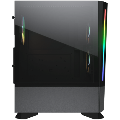 COUGAR MX430 Air RGB (Black), Mid Tower, Mini ITX / Micro ATX / ATX, USB 3.0 x 2, USB 2.0 x 1, Mic x 1 / Audio x 1, Reset Button, RGB Button, 3x ARGB fans pre-installed, Built-in LED controller, Patterned Air Vents Design, 217 x 467 x 371 (mm)