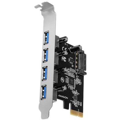 AXAGON PCEU-430VL PCIe Adapter 4x USB3.0 UASP VIA